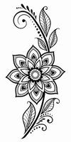 Petals align in spiritual harmony with mandala design. vector