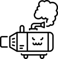 A linear style icon of halloween fog machine vector
