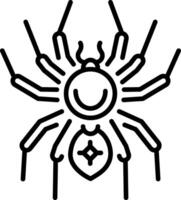 A linear style icon of a window spider vector