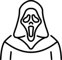 A line style icon depicting a cream mask vector