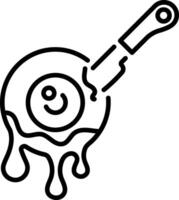 A line style icon showing dead eyeball vector