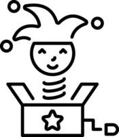 A scary prank box icon in linear style vector