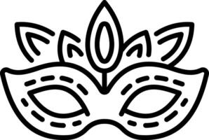 A line style icon of halloween lace mask vector