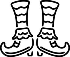 A linear style icon of witch shoes vector