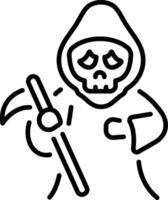 A line style icon of a grim reaper vector