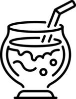 Witch drink icon in an outline style vector