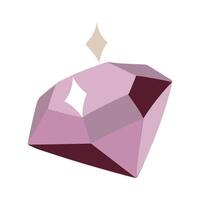 magic crystal. Colored flat purple insulated. It is suitable for fantasy projects depicting magic and mysticism. It is ideal for use in books, games and design of dark or mysterious stories. Halloween vector