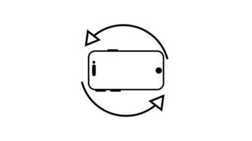 glowing neon animation of Please Rotate Your Phone to Landscape 90 Rotation for Better Experience. Turn you Smartphone rotate device screen, Rotate Your Phone Animation element, video