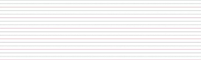 Minimalist lined notebook paper background. Perfect for banners, school-themed designs, planners, or handwriting practice layouts. Clean, template with red and blue guidelines. vector