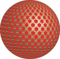 Ball shape with red and gold pattern vector