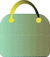 Stylish handbag with a unique design featuring a gradient and a textured pattern vector