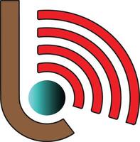 Abstract signal icon, perfect for branding, technology and communication vector