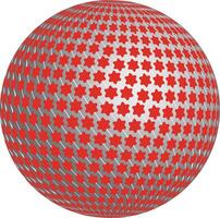 Red and Silver Geometric Sphere vector