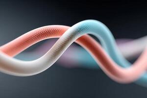 Colorful twisting cords create dynamic patterns with smooth textures photo