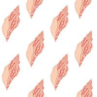 Decorative pattern featuring colorful shells on a white background vector