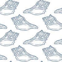 Decorative shell pattern design for nautical-themed decor and crafts vector