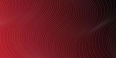 Vibrant abstract pattern of waves and dots on a red background vector