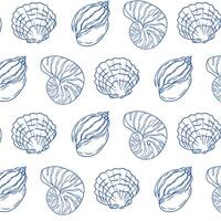 Stylish shell patterns showcasing intricate designs on a white background vector