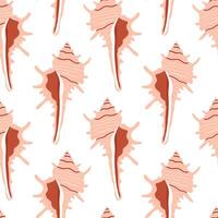 Unique shell pattern design in warm colors for fabric or wallpaper decoration use vector