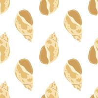 Detailed pattern of shells on a light background showcasing marine life vector