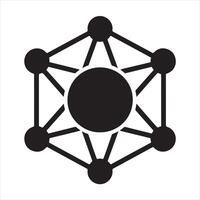 Network Connection Icon silhouette black vector