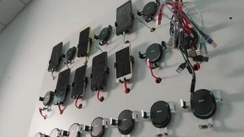 Panel with mobile phones for application testing 2 video