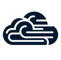 Cloud icon illustration on a background. vector