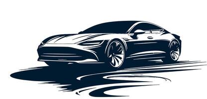 An illustration of a car on a white background vector