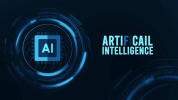 Artificial Intelligence Flickering Text With HUD Animation video