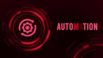 Automation Flickering Text With HUD Animation video