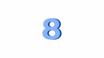 Countdown timer 10 seconds animation, ten seconds countdown from ten to zero video