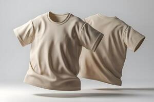 Two t - shirts on a white background photo