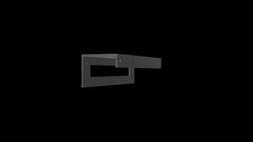 Towel Rack Rotating on a Transparent Background. Seamless Loop. 4K video