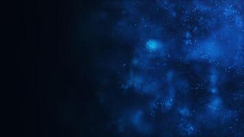 Deep blue space background with bright stars and nebulae. Abstract galaxy,dust, particles, sky, universe. Perfect for futuristic, sci-fi or fantasy design. 4k 60fps looped graphic. video