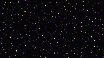 Abstract circular floral mosaic pattern background design - seamless loop animation video