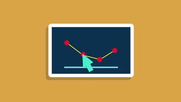 Stylized analytics interface showing charts and performance metrics, suited for data presentation or dashboard visuals in business contexts video