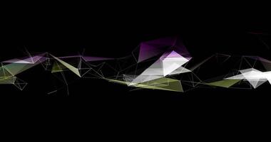 Plexus. Movable interlaces of dots, lines and triangular faces. Looping seamless animation.2 video