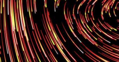 Particles moving along curved trajectories. Particle tracks. Abstract animation. video
