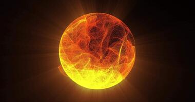 An abstract star with a raging atmosphere. Magic sphere. Looped seamless animation.10 video