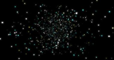 A flight through the universe. Towards the stars. Abstract animation.1 video
