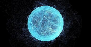 An abstract star with a raging atmosphere. Magic sphere. Looped seamless animation.223 video