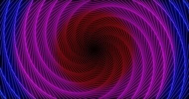 A tunnel of spiraling colored lines. Abstract animation. video