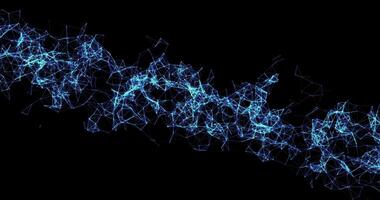 Plexus. Chaotically moving interweaving of dots and lines. Looping seamless animation. Abstract digital network.1 video