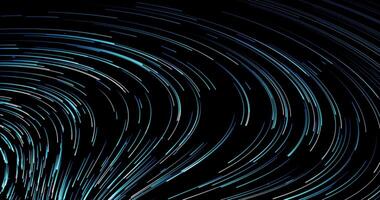 Particles moving along curved trajectories. Particle tracks. Abstract animation.1 video