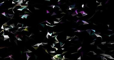 Plexus. Movable interlaces of dots, lines and triangular faces. Mosaic. Looping seamless animation. 1 video