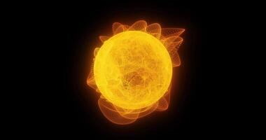 An abstract star with a raging atmosphere. Magic sphere. Looped seamless animation.5 video