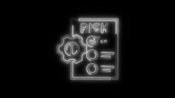 Glowing neon Software Testing icon isolated on black background motion graphic animation video