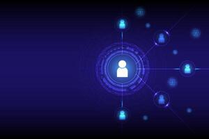 Abstract Network connection customer, digital internet communication technology concept vector