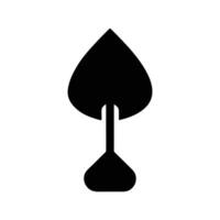 Minimalist Spade Icon for Card Games and Symbolic Use vector