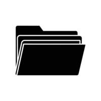 Document Folder Icon for File Organization and Storage vector